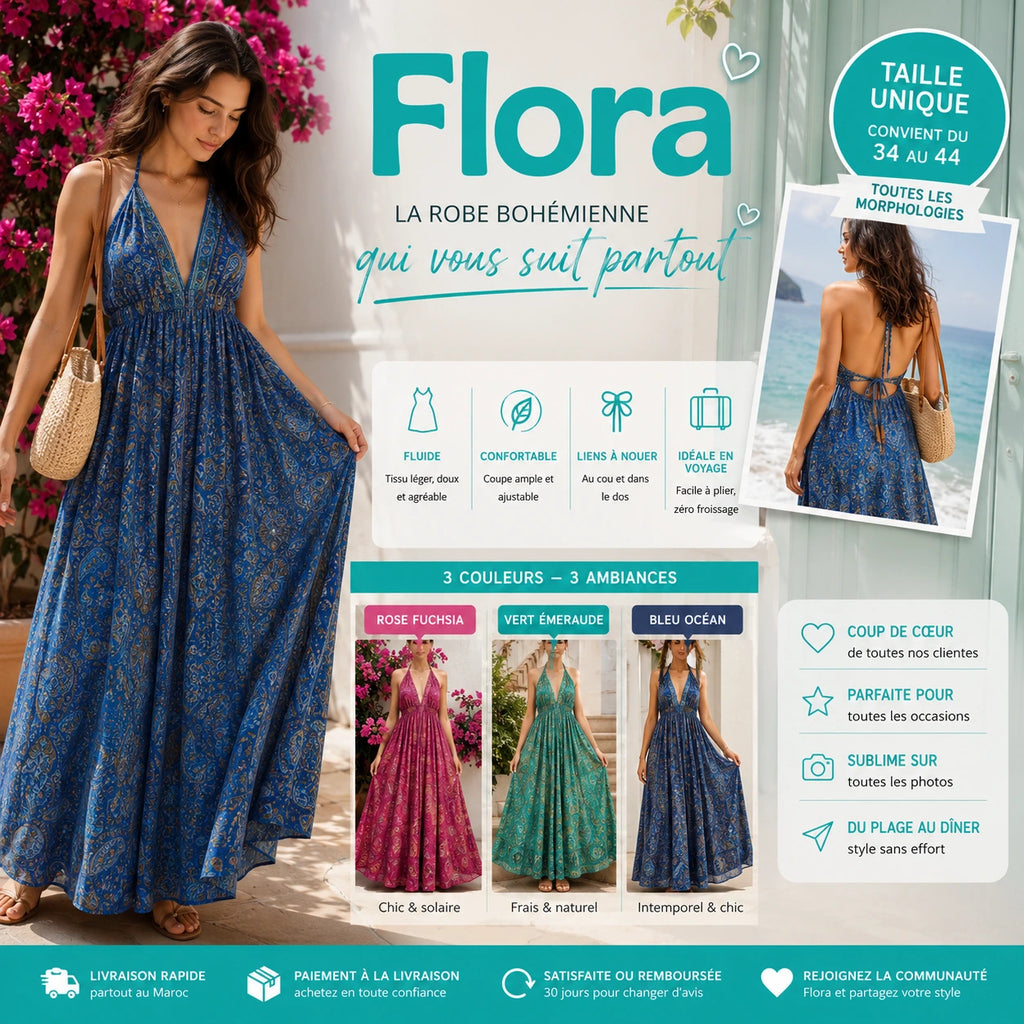 Robe Bohémienne Uni-Taille