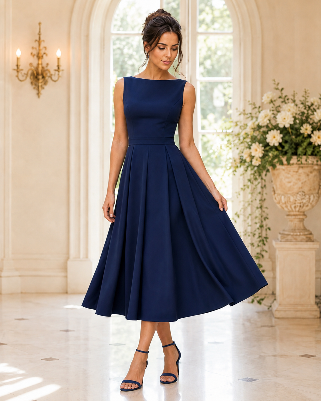 Robe Élise – Bleu Nuit